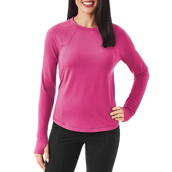Member's Mark Ladies Brushed Long Sleeve Tee (Pink) - Picture 1 of 4